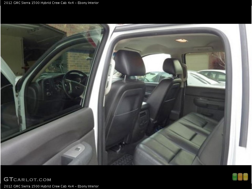 Ebony Interior Rear Seat for the 2012 GMC Sierra 1500 Hybrid Crew Cab 4x4 #138491827
