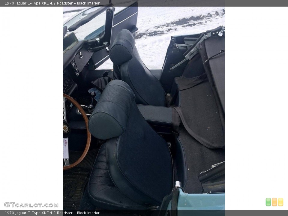 Black Interior Front Seat for the 1970 Jaguar E-Type XKE 4.2 Roadster #138496848