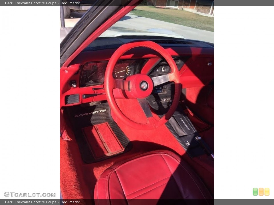 Red Interior Front Seat for the 1978 Chevrolet Corvette Coupe #138497072
