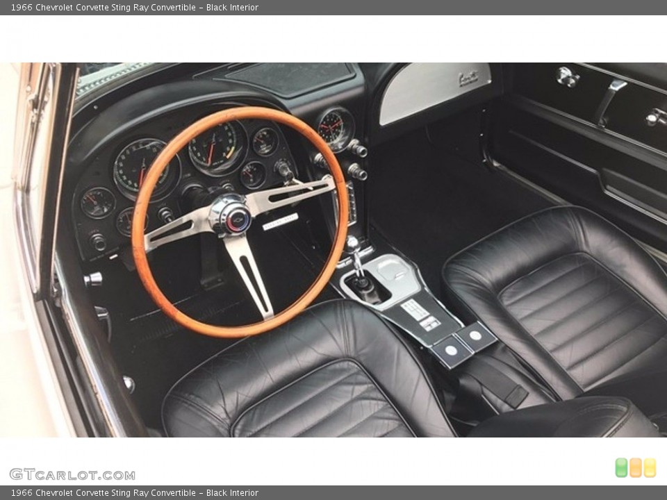 Black Interior Front Seat for the 1966 Chevrolet Corvette Sting Ray Convertible #138497163