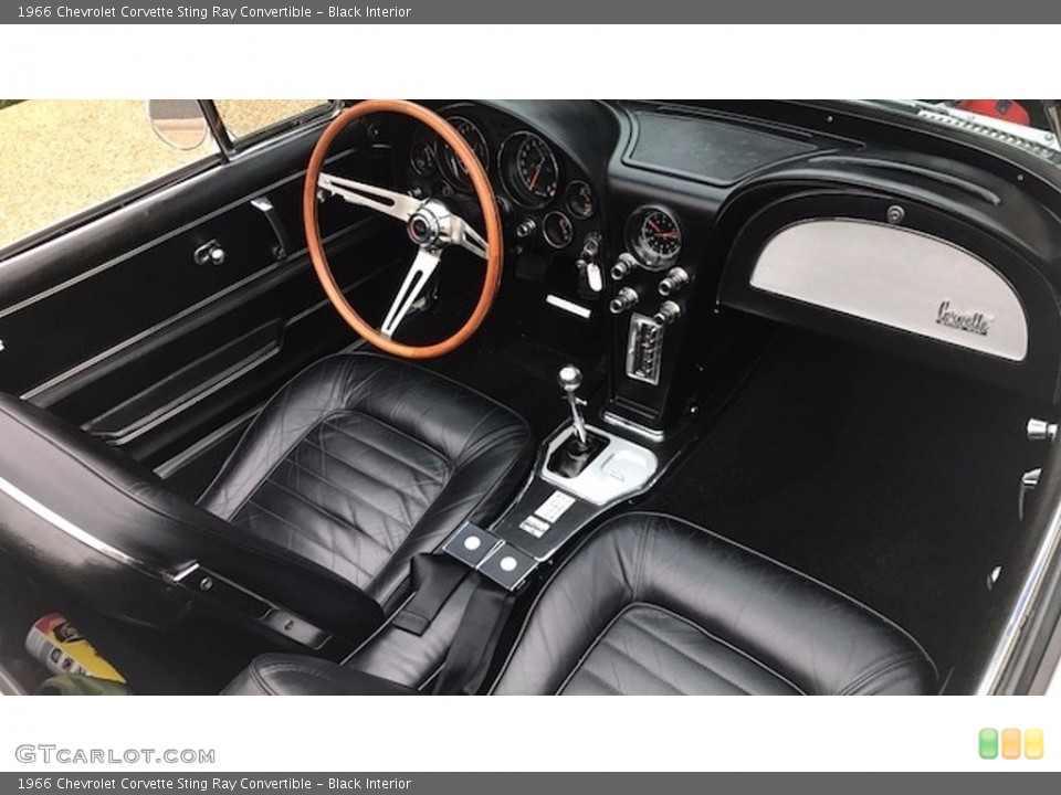 Black Interior Front Seat for the 1966 Chevrolet Corvette Sting Ray Convertible #138497187