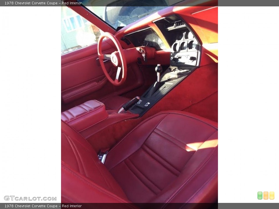 Red 1978 Chevrolet Corvette Interiors