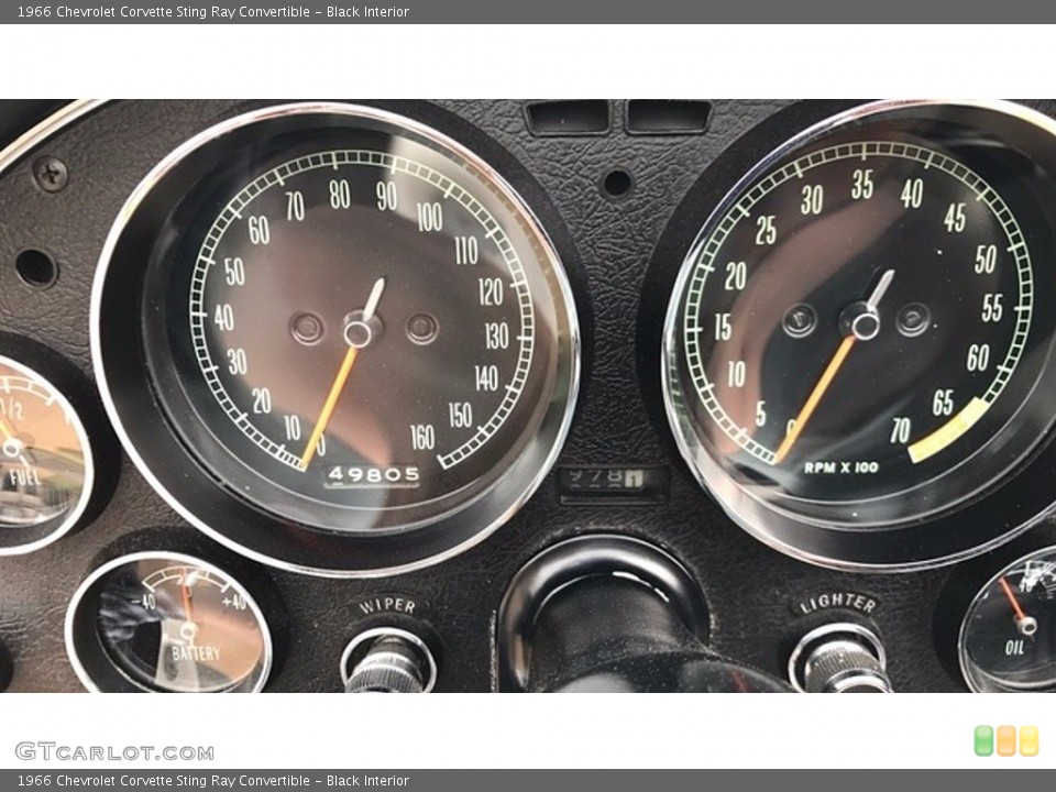 Black Interior Gauges for the 1966 Chevrolet Corvette Sting Ray Convertible #138497211