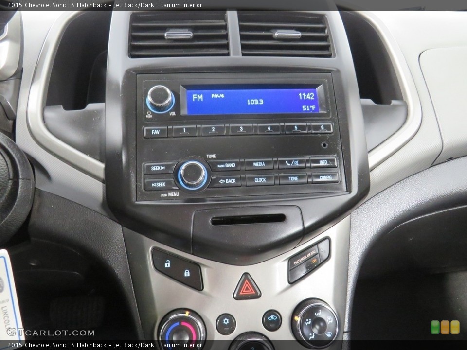 Jet Black/Dark Titanium Interior Controls for the 2015 Chevrolet Sonic LS Hatchback #138497868