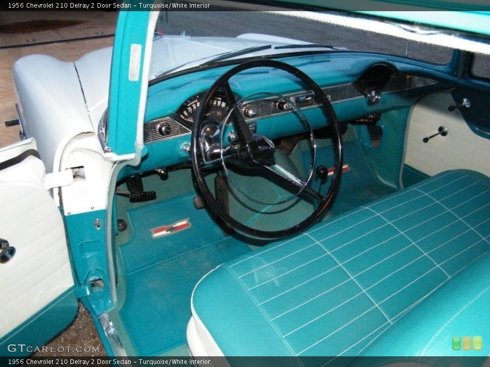 Turquoise/White Interior Photo for the 1956 Chevrolet 210 Delray 2 Door Sedan #138500553