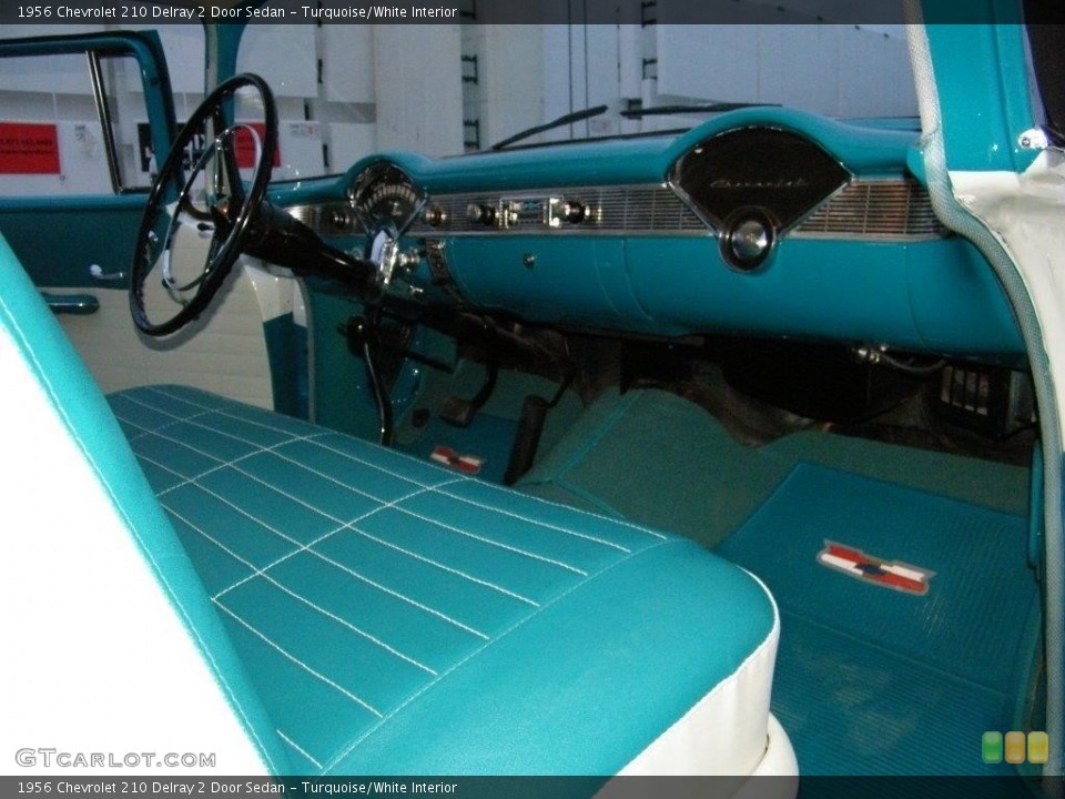 Turquoise/White 1956 Chevrolet 210 Interiors