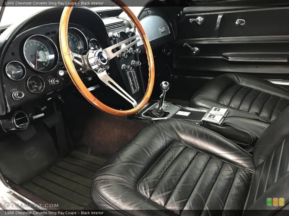Black Interior Photo for the 1966 Chevrolet Corvette Sting Ray Coupe #138506364