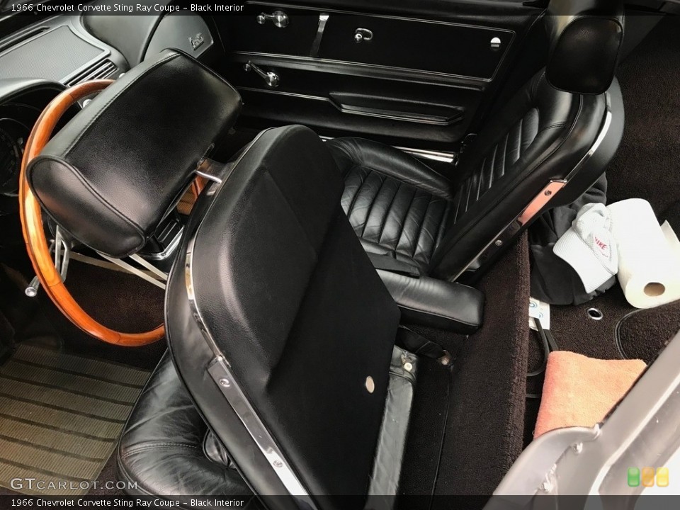 Black Interior Front Seat for the 1966 Chevrolet Corvette Sting Ray Coupe #138506478