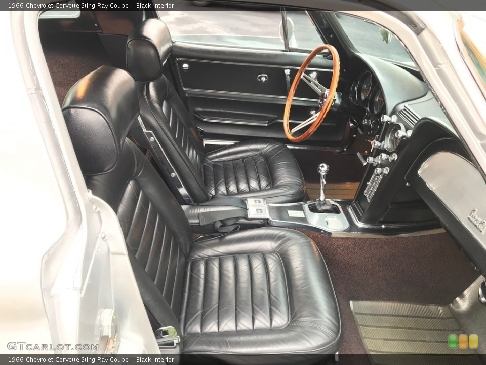 Black Interior Front Seat for the 1966 Chevrolet Corvette Sting Ray Coupe #138506499