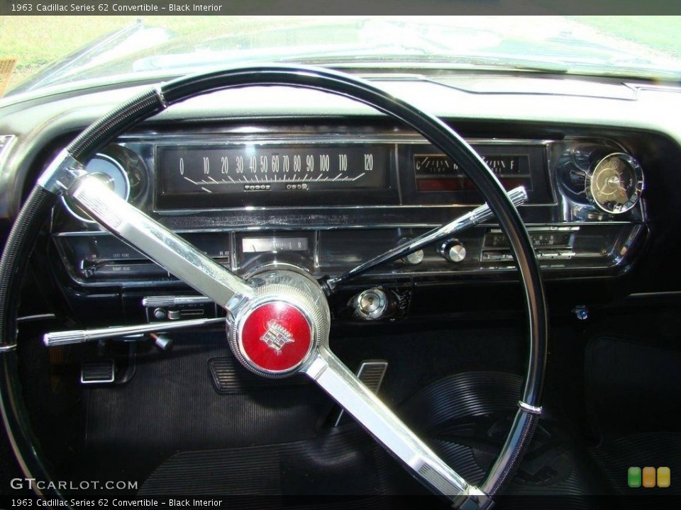 Black Interior Dashboard for the 1963 Cadillac Series 62 Convertible #138507196