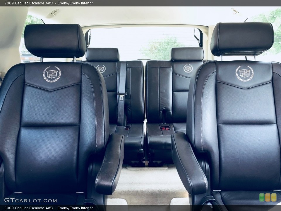 Ebony/Ebony Interior Rear Seat for the 2009 Cadillac Escalade AWD #138507602