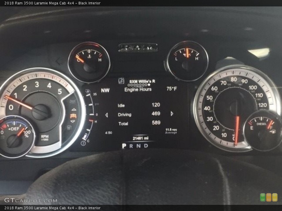 Black Interior Gauges for the 2018 Ram 3500 Laramie Mega Cab 4x4 #138507684