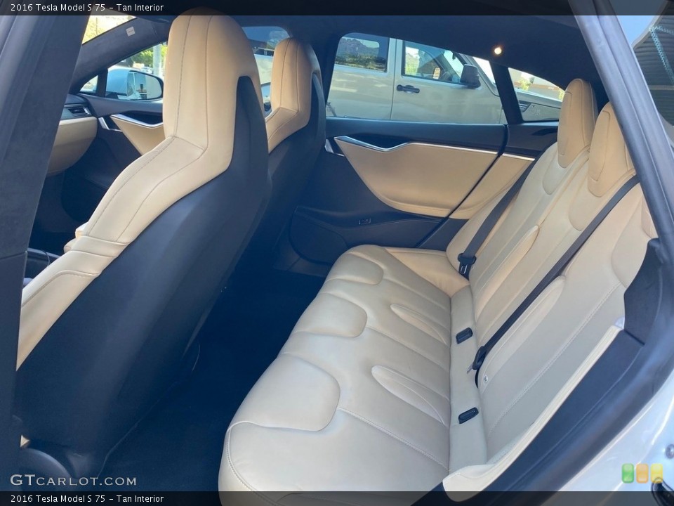 Tan Interior Rear Seat for the 2016 Tesla Model S 75 #138508995