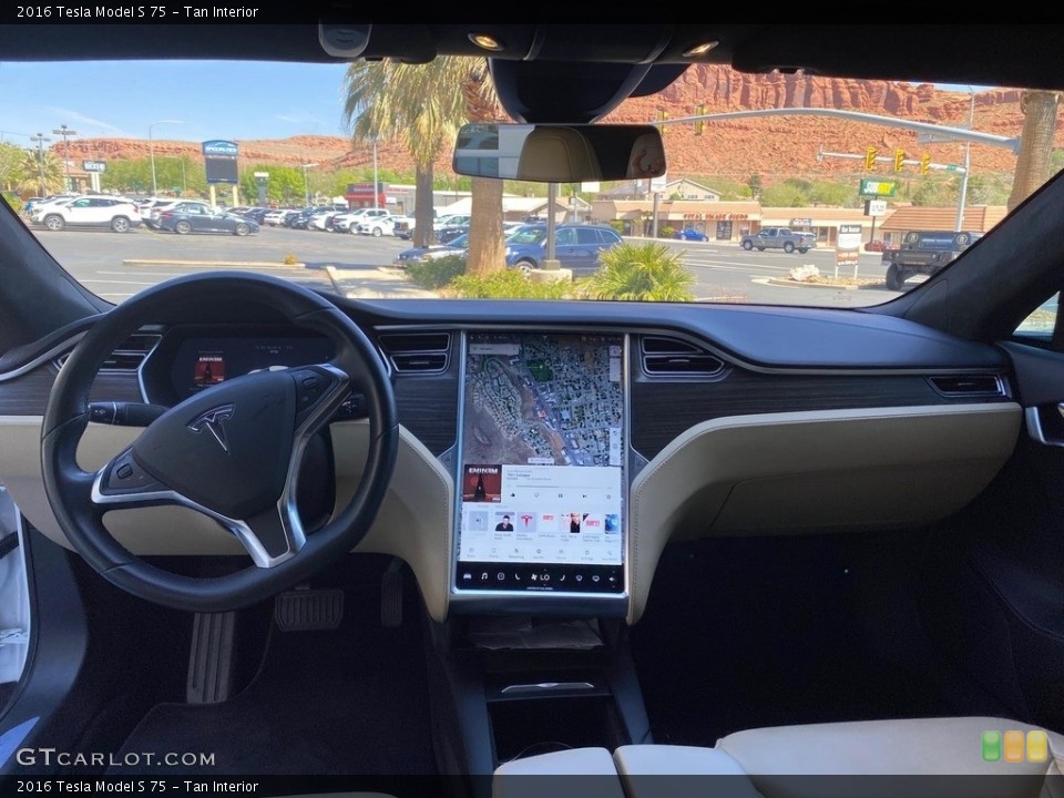 Tan Interior Dashboard for the 2016 Tesla Model S 75 #138509085
