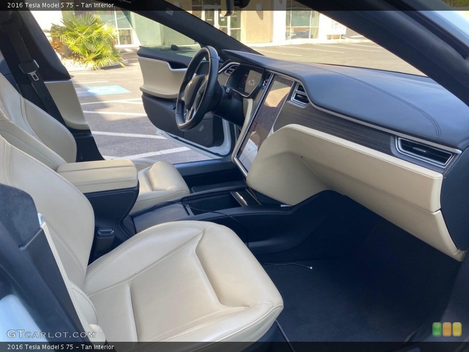 Tan 2016 Tesla Model S Interiors