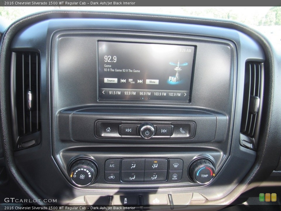 Dark Ash/Jet Black Interior Controls for the 2016 Chevrolet Silverado 1500 WT Regular Cab #138509333