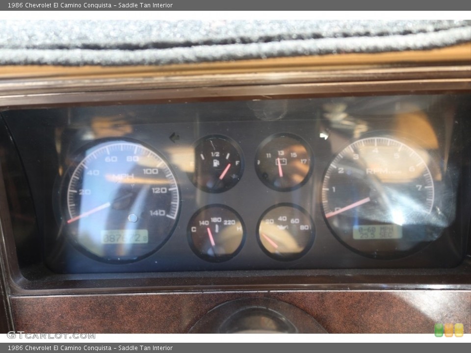 Saddle Tan Interior Gauges for the 1986 Chevrolet El Camino Conquista #138510639