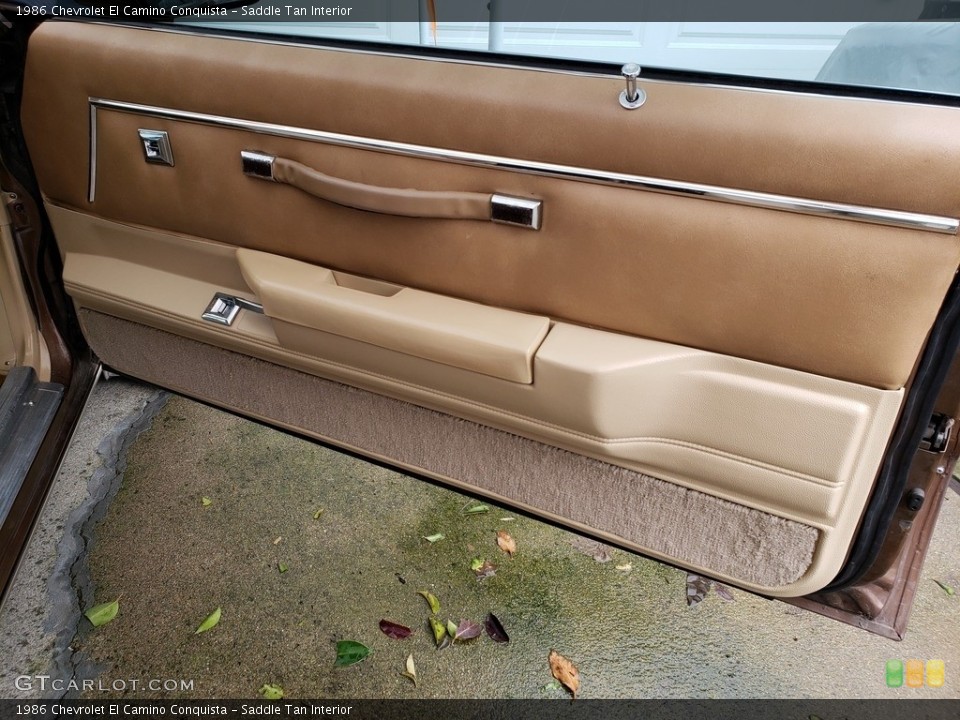 Saddle Tan Interior Door Panel for the 1986 Chevrolet El Camino Conquista #138510699
