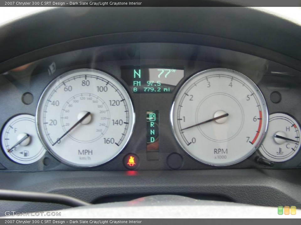 Dark Slate Gray/Light Graystone Interior Gauges for the 2007 Chrysler 300 C SRT Design #13851096