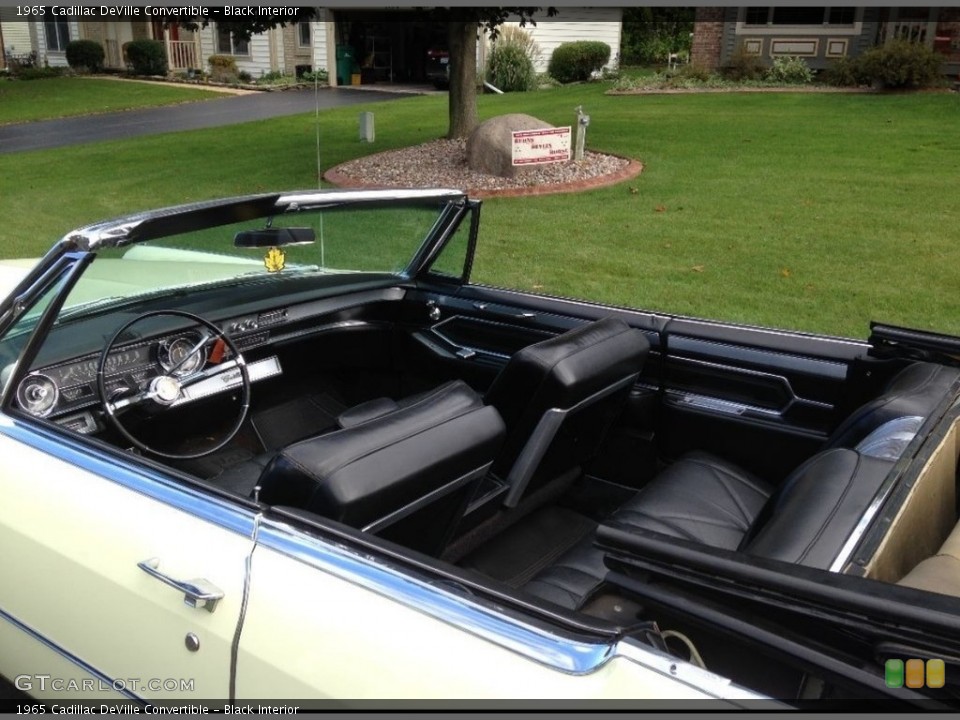 Black Interior Photo for the 1965 Cadillac DeVille Convertible #138514332