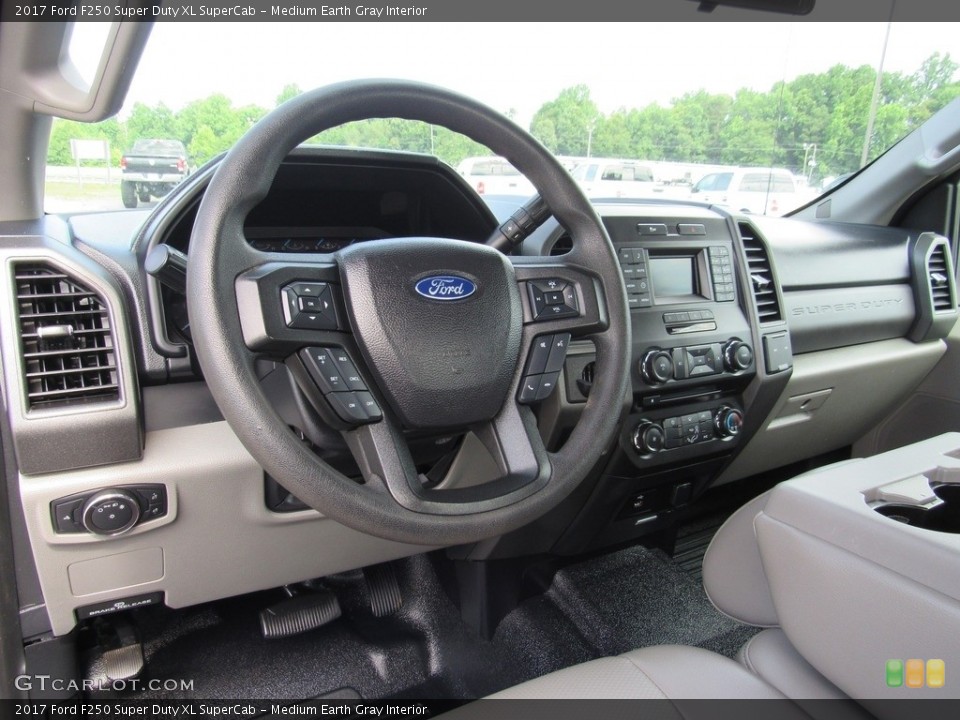 Medium Earth Gray Interior Dashboard for the 2017 Ford F250 Super Duty XL SuperCab #138515088