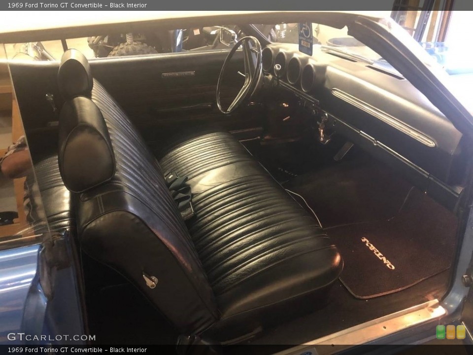Black Interior Front Seat for the 1969 Ford Torino GT Convertible #138517342
