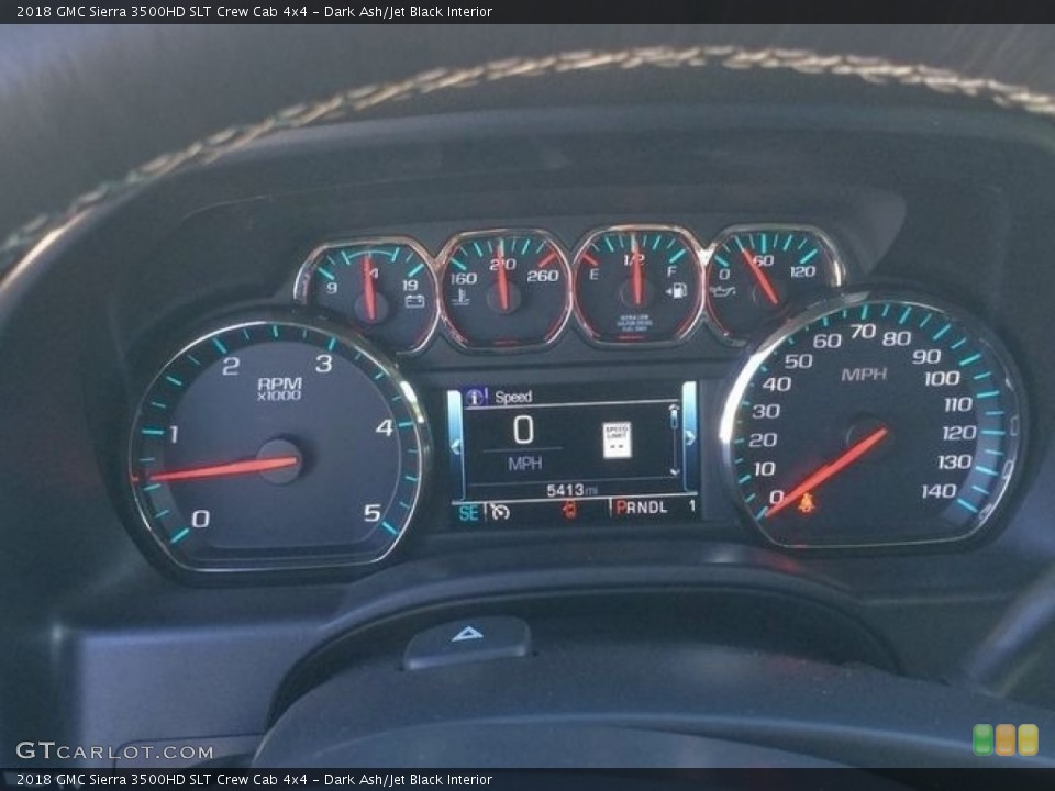 Dark Ash/Jet Black Interior Gauges for the 2018 GMC Sierra 3500HD SLT Crew Cab 4x4 #138518562