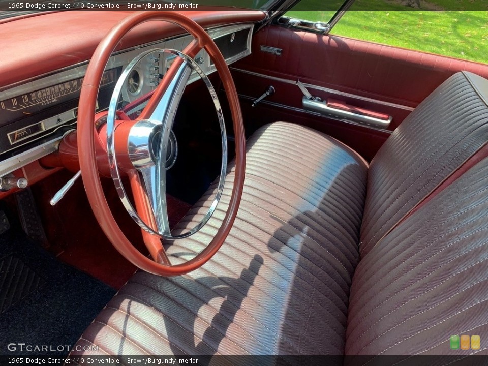 Brown/Burgundy Interior Front Seat for the 1965 Dodge Coronet 440 Convertible #138519351