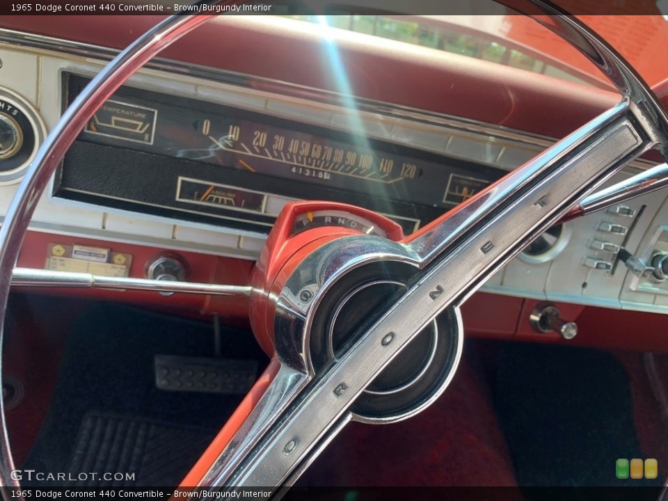 Brown/Burgundy Interior Steering Wheel for the 1965 Dodge Coronet 440 Convertible #138519402