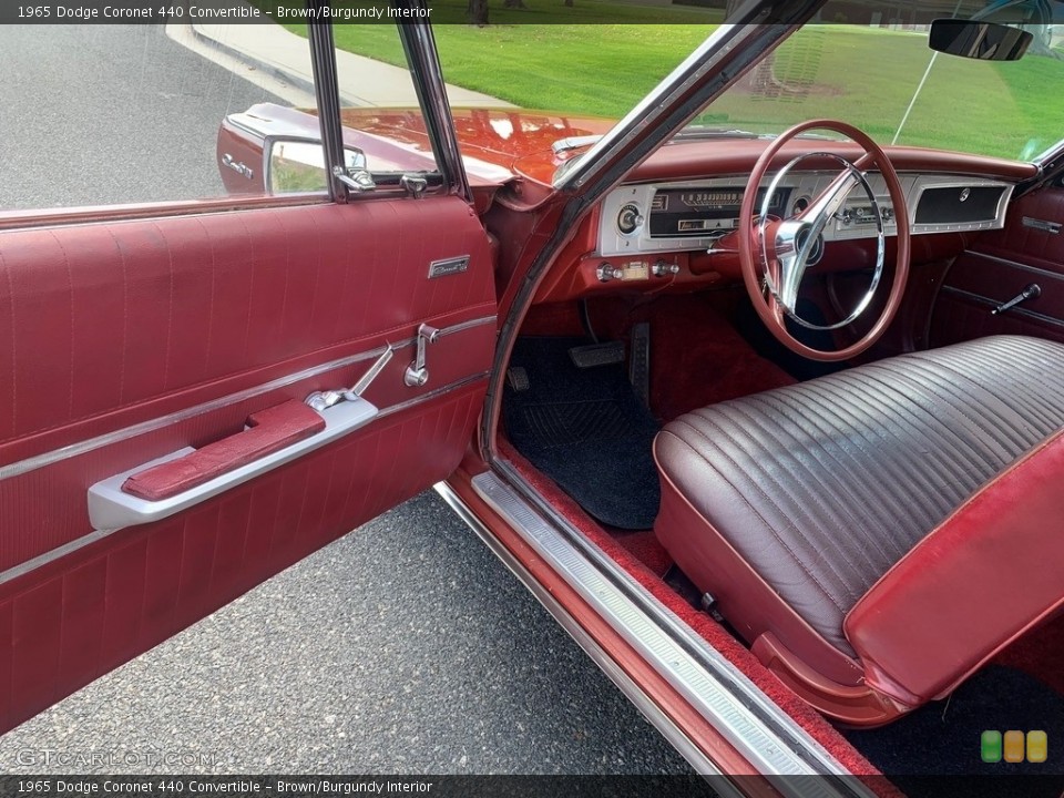 Brown/Burgundy Interior Door Panel for the 1965 Dodge Coronet 440 Convertible #138519450