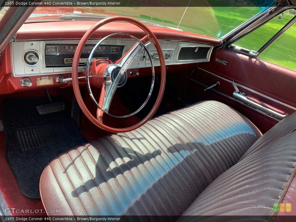 Brown/Burgundy Interior Front Seat for the 1965 Dodge Coronet 440 Convertible #138519508