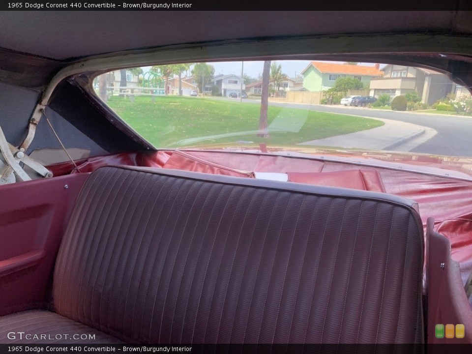 Brown/Burgundy Interior Rear Seat for the 1965 Dodge Coronet 440 Convertible #138519651