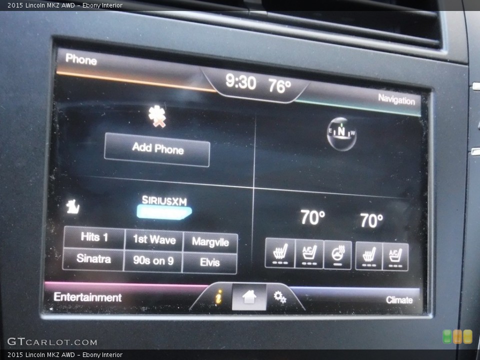 Ebony Interior Controls for the 2015 Lincoln MKZ AWD #138519792