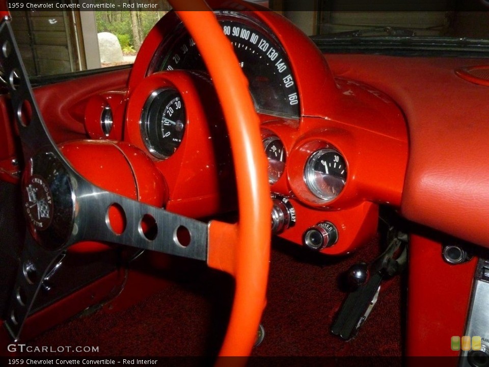 Red Interior Gauges for the 1959 Chevrolet Corvette Convertible #138520069