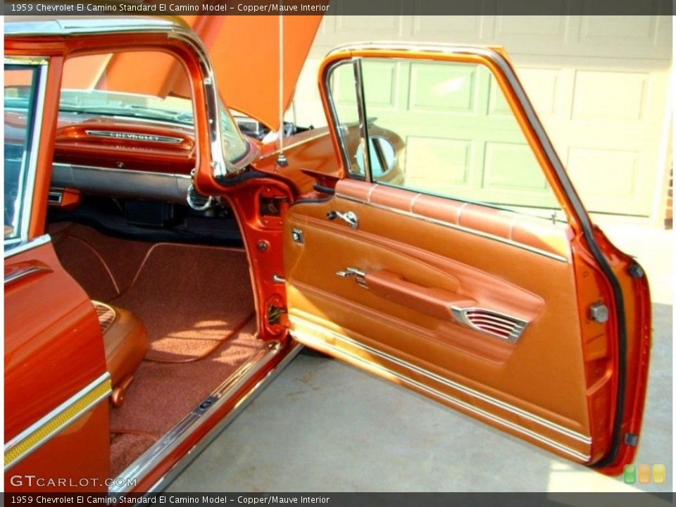 Copper/Mauve Interior Door Panel for the 1959 Chevrolet El Camino  #138520662