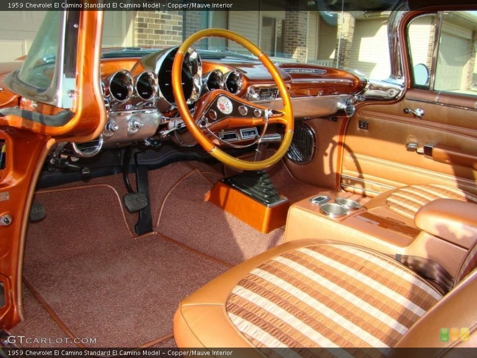 Copper/Mauve Interior Photo for the 1959 Chevrolet El Camino  #138520740