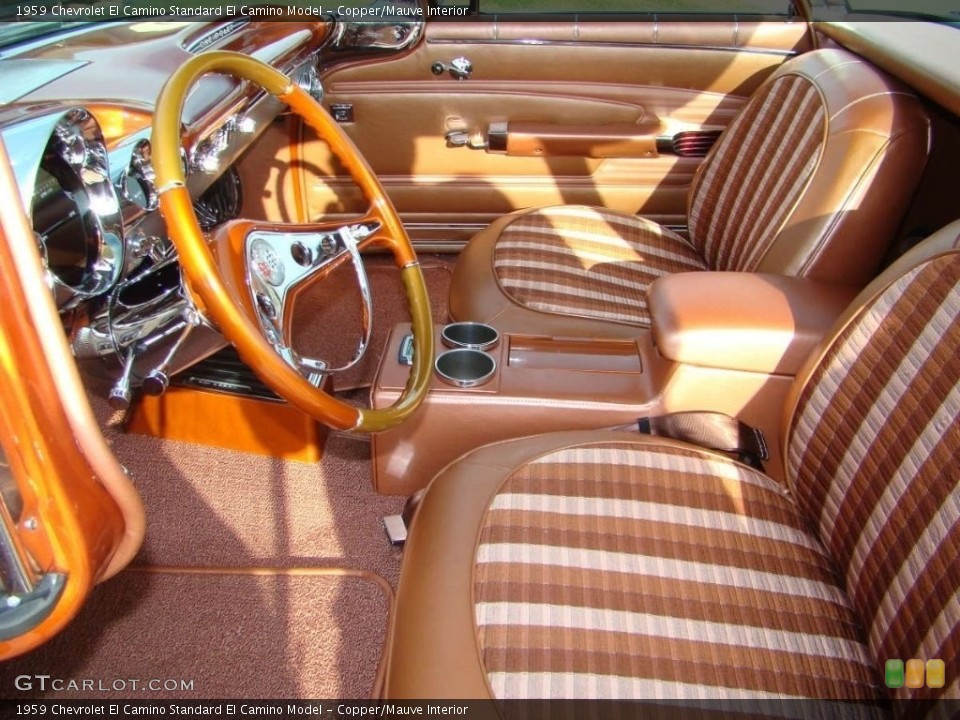 Copper/Mauve 1959 Chevrolet El Camino Interiors