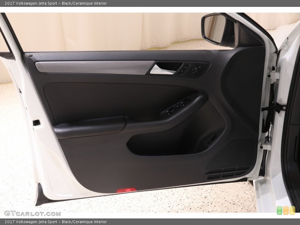 Black/Ceramique Interior Door Panel for the 2017 Volkswagen Jetta Sport #138521754