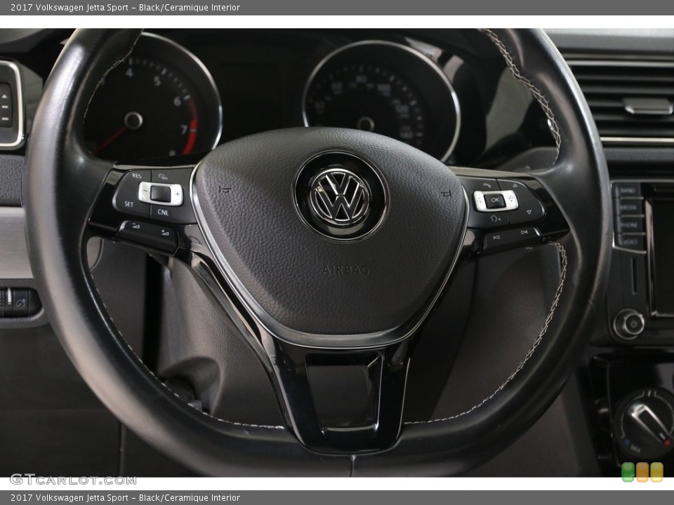 Black/Ceramique Interior Steering Wheel for the 2017 Volkswagen Jetta Sport #138521799