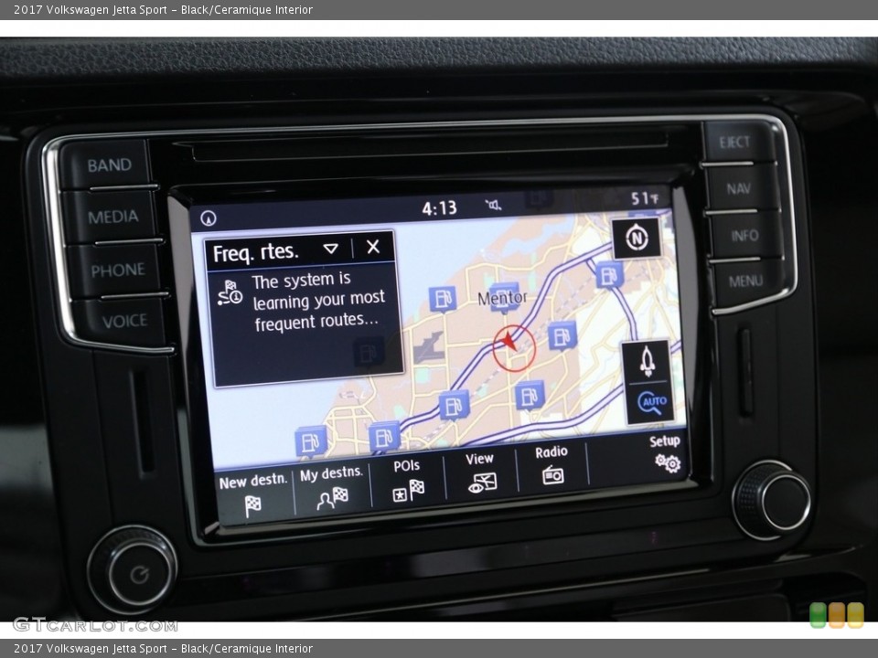 Black/Ceramique Interior Navigation for the 2017 Volkswagen Jetta Sport #138521899