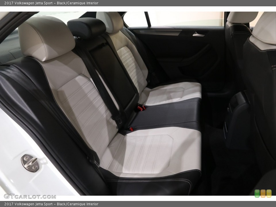 Black/Ceramique Interior Rear Seat for the 2017 Volkswagen Jetta Sport #138522016