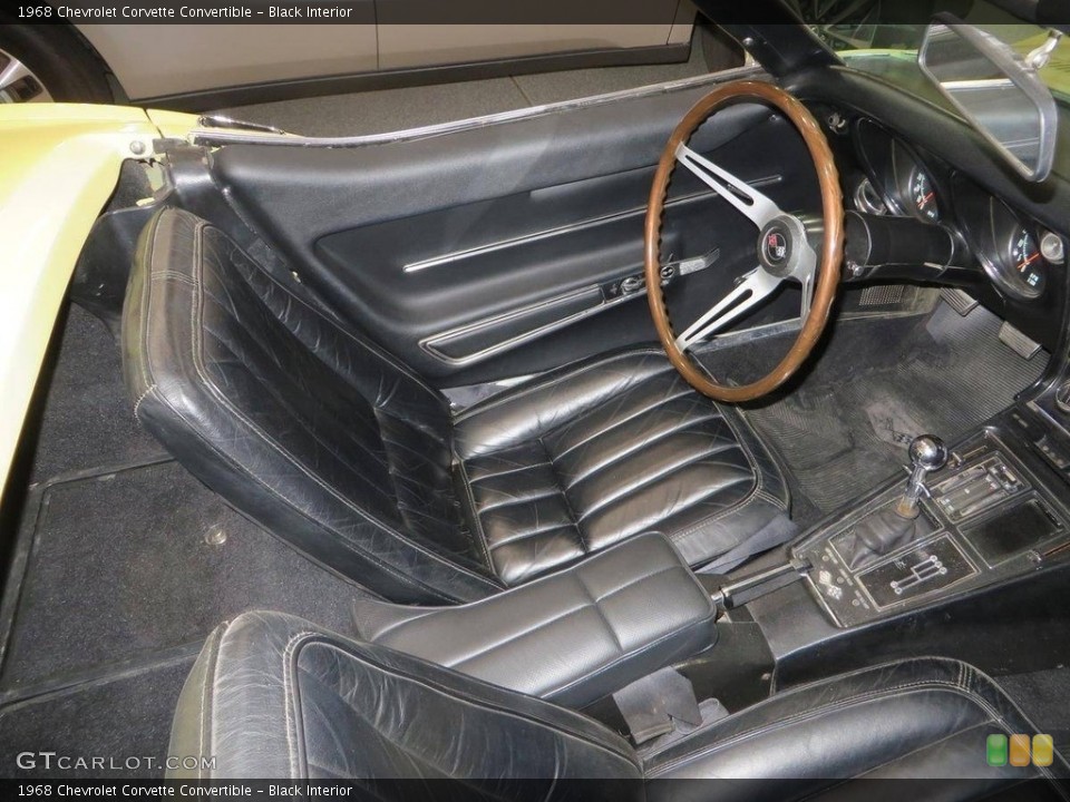 Black Interior Photo for the 1968 Chevrolet Corvette Convertible #138523215