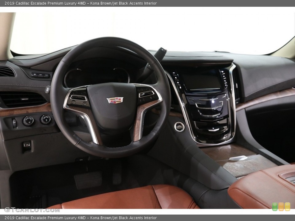 Kona Brown/Jet Black Accents Interior Dashboard for the 2019 Cadillac Escalade Premium Luxury 4WD #138524105