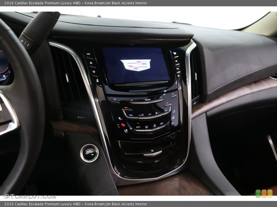 Kona Brown/Jet Black Accents Interior Controls for the 2019 Cadillac Escalade Premium Luxury 4WD #138524160