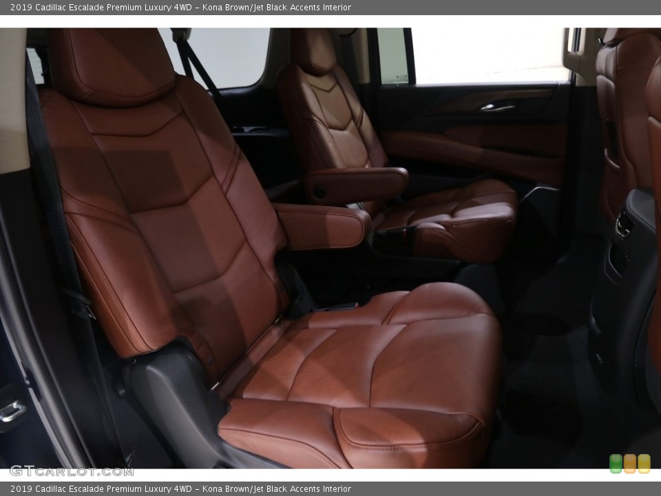 Kona Brown/Jet Black Accents Interior Rear Seat for the 2019 Cadillac Escalade Premium Luxury 4WD #138524340