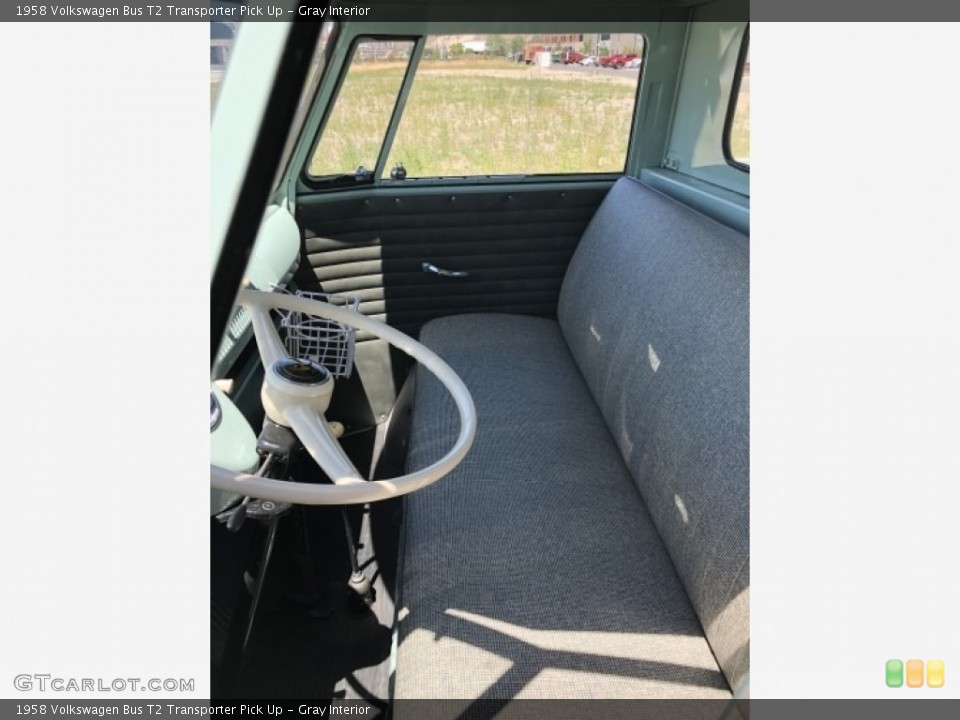 Gray Interior Front Seat for the 1958 Volkswagen Bus T2 Transporter Pick Up #138524403