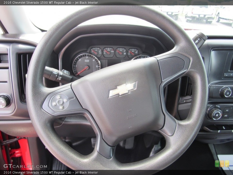 Jet Black Interior Steering Wheel for the 2016 Chevrolet Silverado 1500 WT Regular Cab #138524406