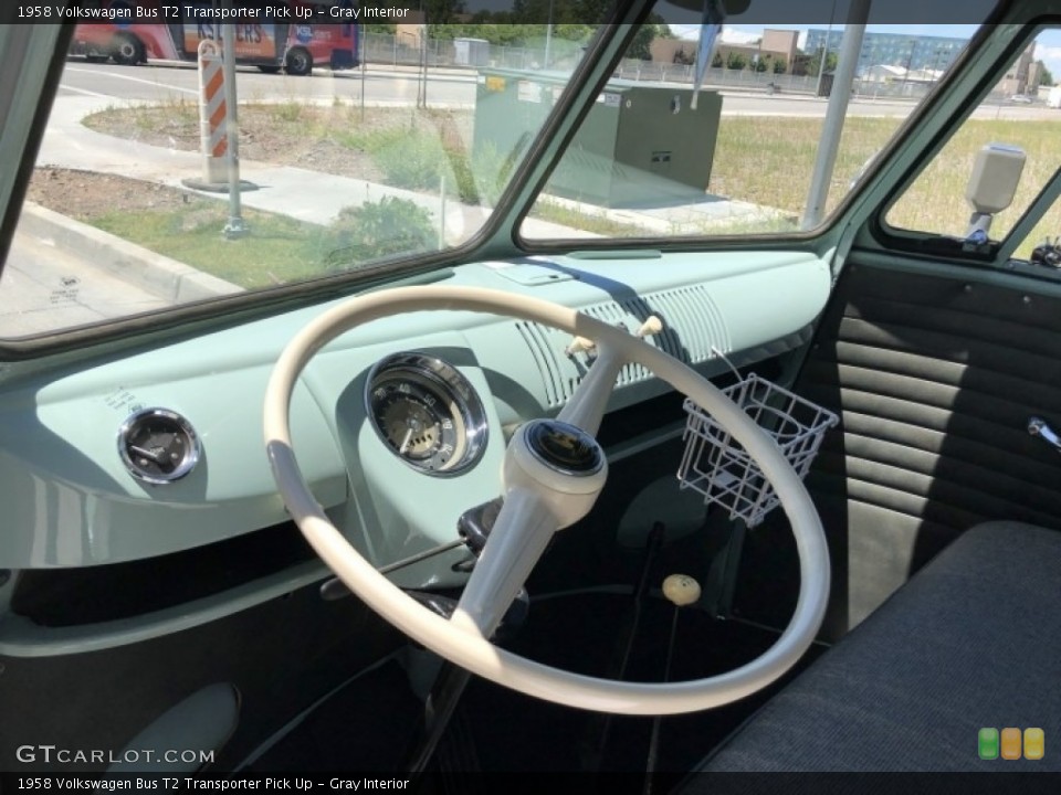Gray Interior Steering Wheel for the 1958 Volkswagen Bus T2 Transporter Pick Up #138524424