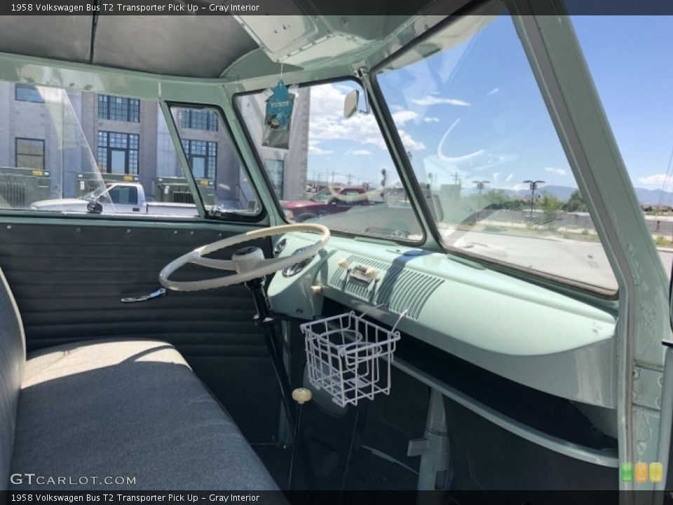 Gray Interior Dashboard for the 1958 Volkswagen Bus T2 Transporter Pick Up #138524448