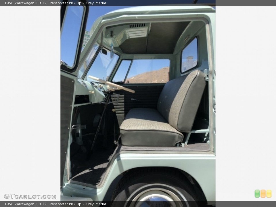 Gray Interior Front Seat for the 1958 Volkswagen Bus T2 Transporter Pick Up #138524555
